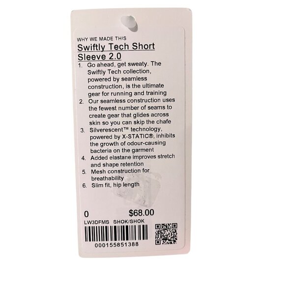 Lululemon Swiftly Tech Short-Sleeve Shirt 2.0 Hip Length - Picture 4 of 5